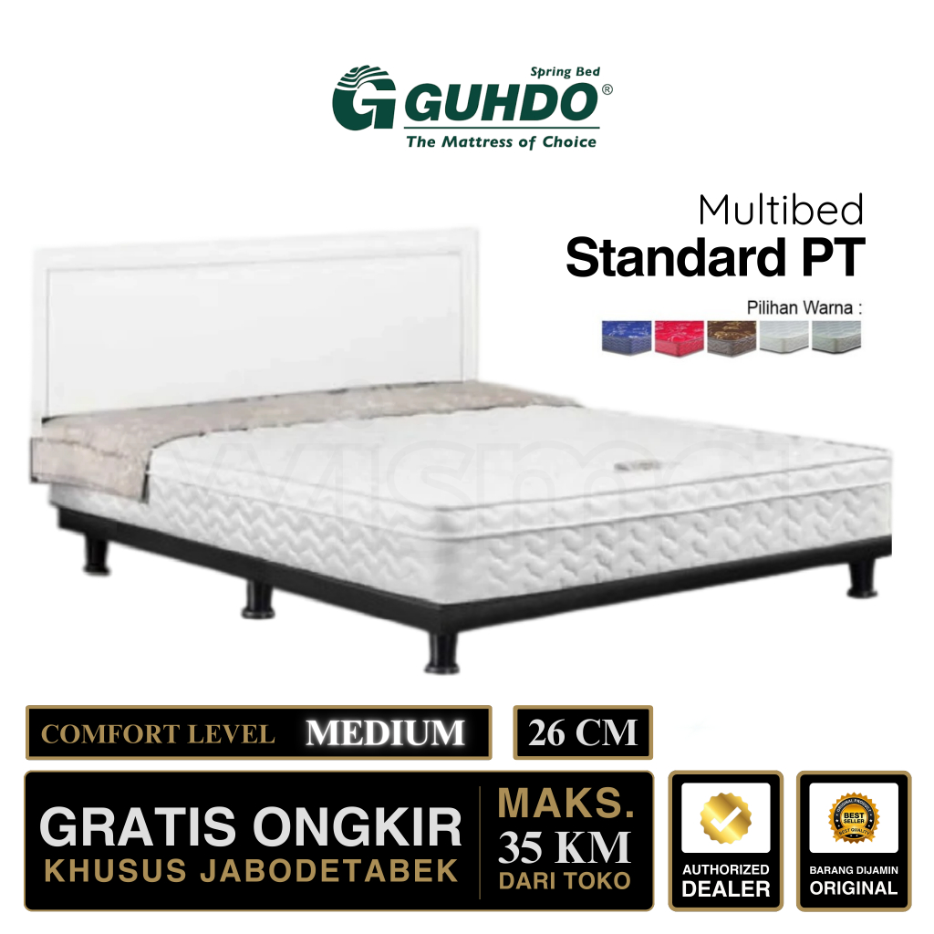 Kasur Springbed Guhdo Multibed Standard Plushtop Fullset Prospine / Tanpa Sandaran Kasur Divan Headb
