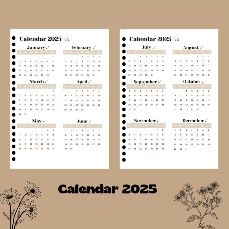 

ISI BINDER A5/ KALENDER 2025/ CALENDAR 2025