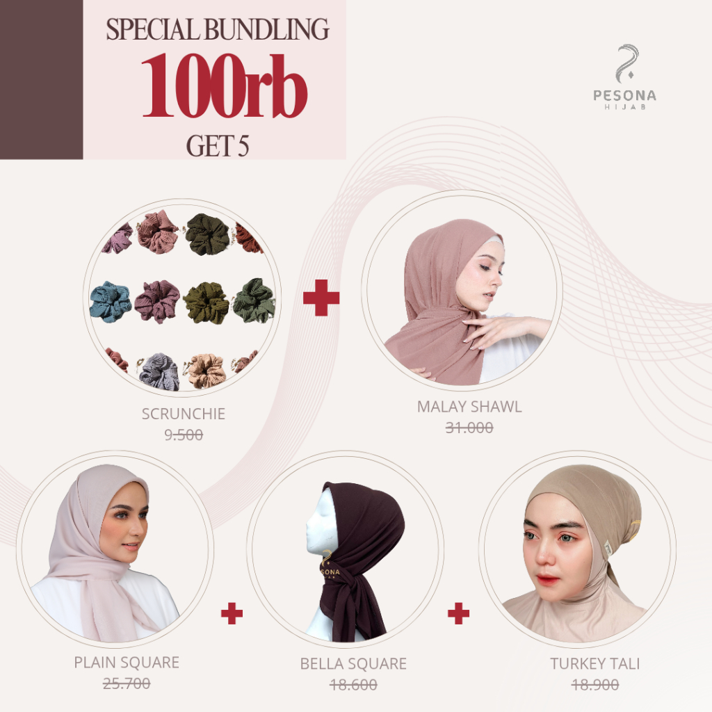 [SPECIAL RAMADHAN SALE] Bundle Sets Packages Super Hemat plain hijab + inner turkey + bella square +