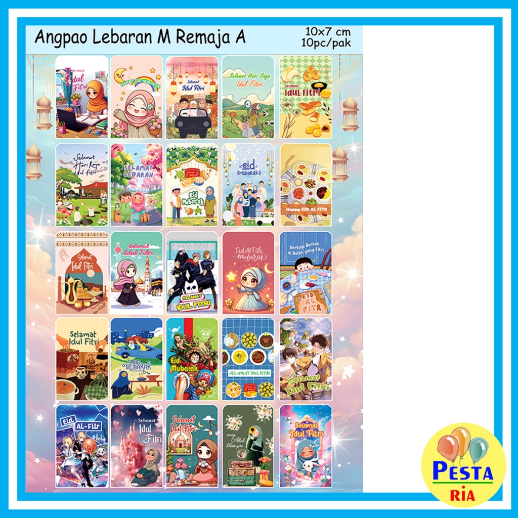 

Murah!! (1Pak isi 10Pcs) Amplop Idul Fitri remaja uk M sedang, Angpao Lebaran Idul Fitri uk M, Angpao lebaran motif, GROSIR READY STOK, amplop lebaran MEDIUM, amplop idul fitri 2025, islamic, lebaran, idul fitri, eid mubarak, hari raya,amplop lebaran lucu