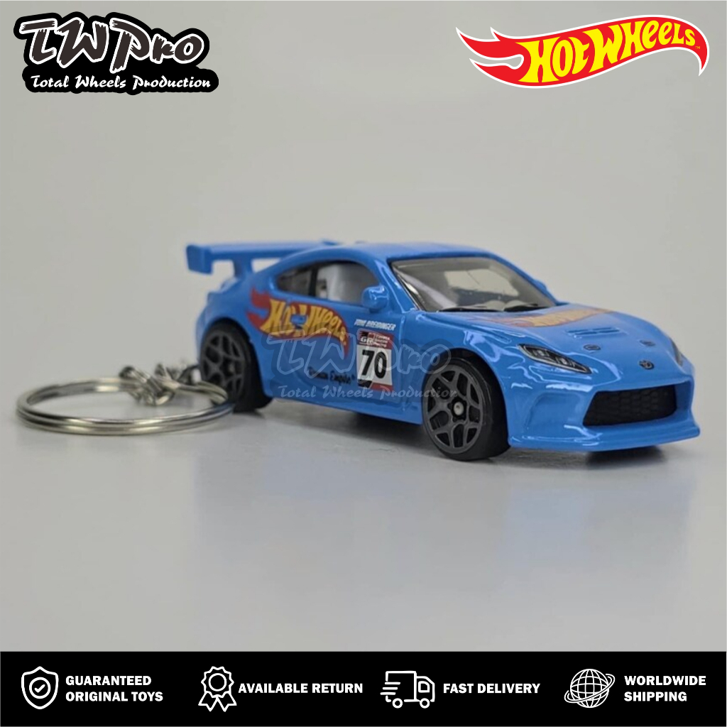 GANTUNGAN KUNCI - HOT WHEELS 2024 TOYOTA GR86 CUP - BLUE - KEYRING - KEYCHAIN - CUSTOM - TOTAL WHEEL