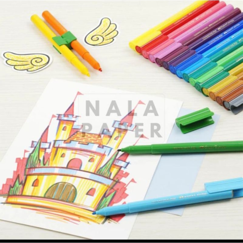 

Faber Castell Connector Pen - spidol warna isi 12 warna