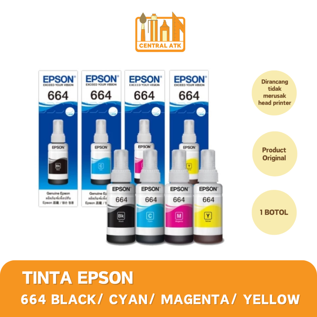 TINTA PRINTER EPSON T664 / 664 / TINTA PRINTER L100-L200