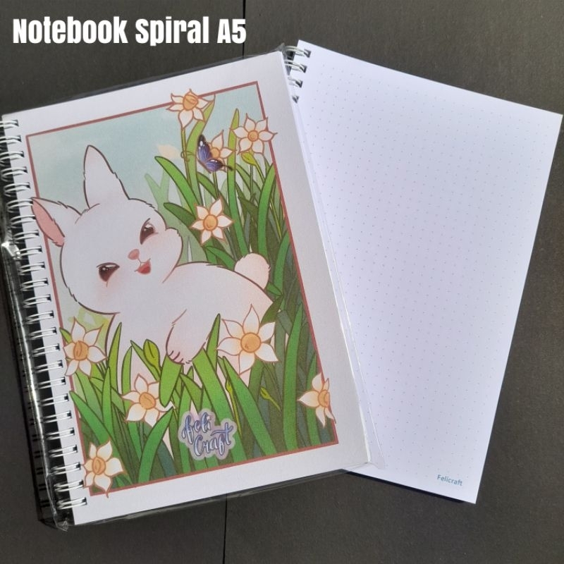 

Buku Tulis Spiral A5 Lucu isi 100 Halaman | Variasi kertas line, dot, plain | Notebook spiral lucu dan tebal