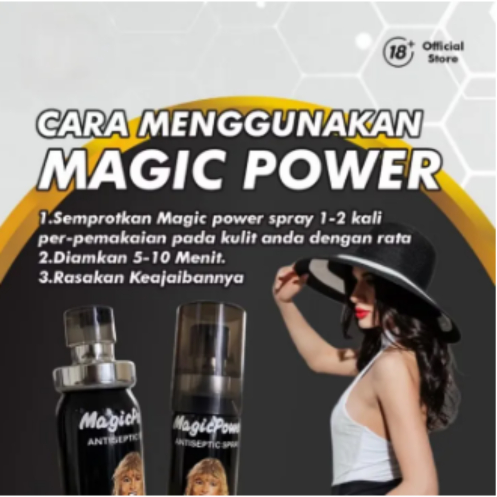 Tissue / Magic Power - Antiseptic Magic Power Spray ( Kotak Hitam )Isi 1Botol | Magic Power Spray