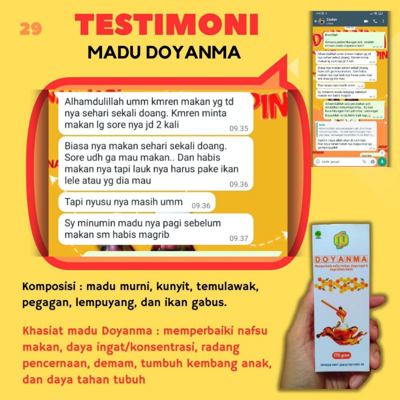 

Doyanma madu penambah nafsu makan promo