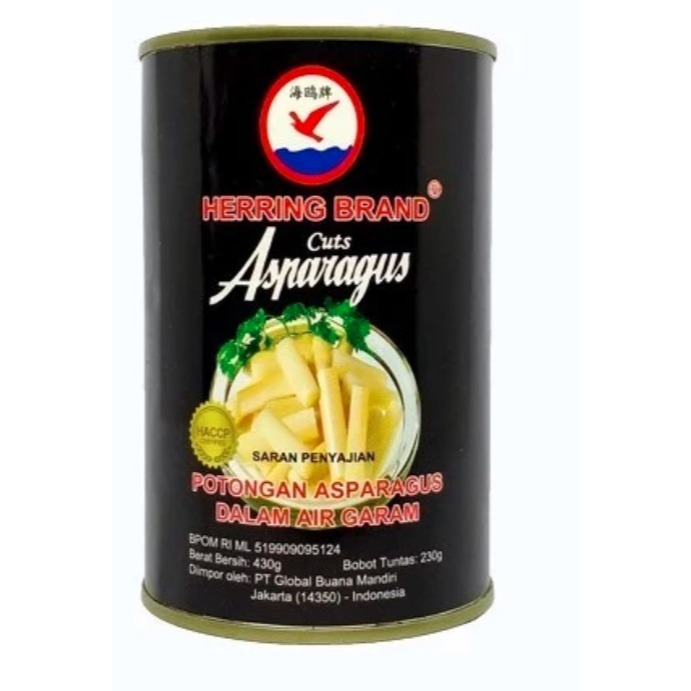 

Herring Brand Asparagus Cuts Kaleng 430gr