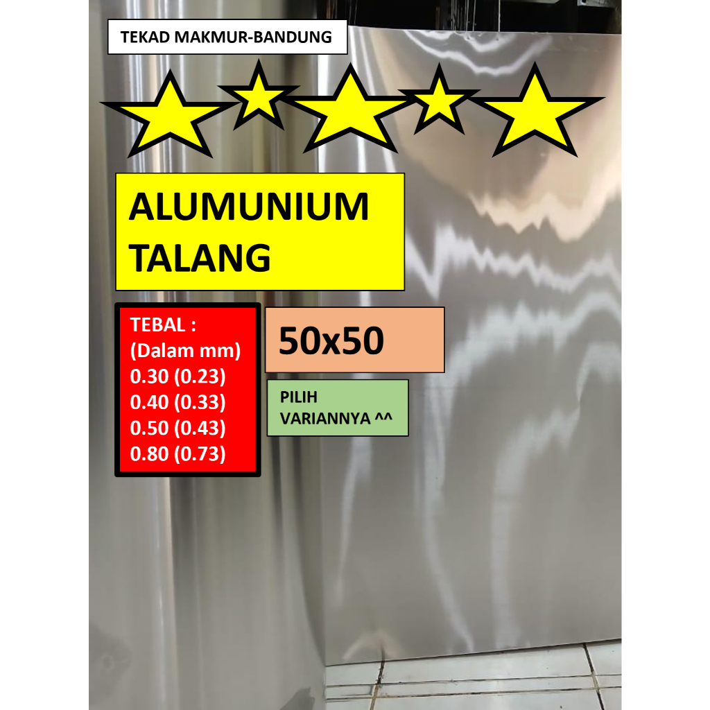 Plat Alumunium Talang - 50x50 cm - Plat Seng Alumunium