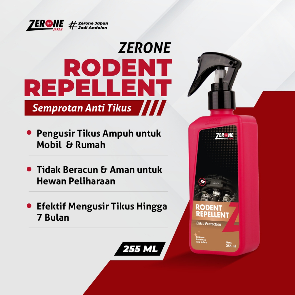 Zerone Japan Pengusir Tikus Rodent Repellent Anti Tikus Untuk Rumah Kap Mesin Mobil