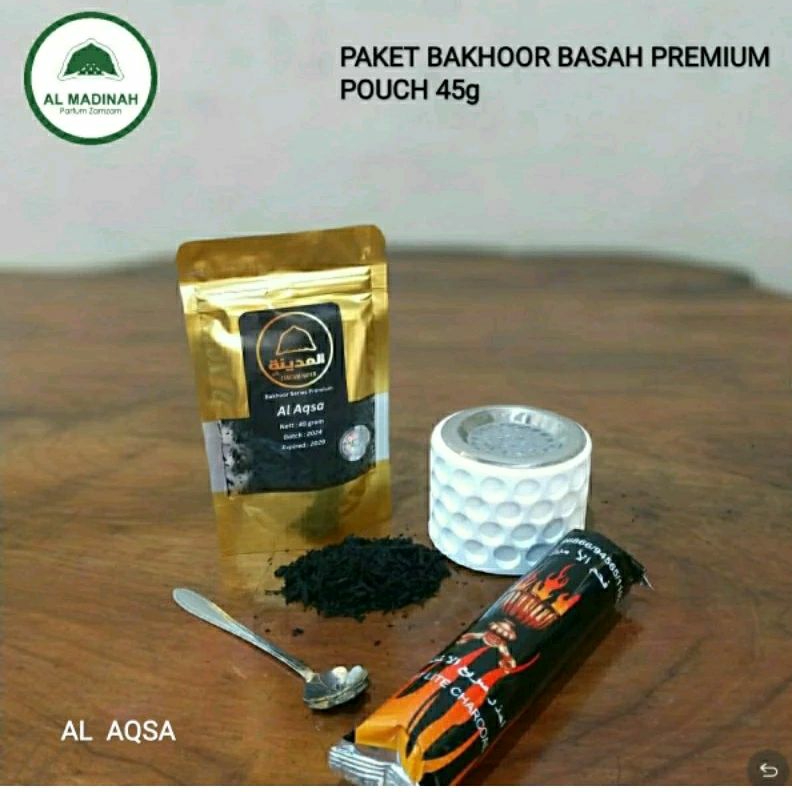 Paket BAKHOOR SERIES PREMIUM POUCH - AQSA - Bakhoor Premium Grade Pouch 45 gr - Buhur Bukhur Arab Du