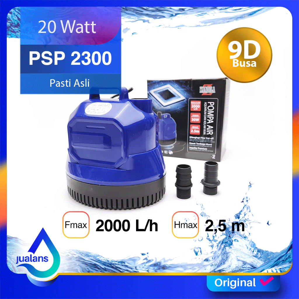 KANDILA PSP 2300Z Pompa Aquarium Kolam 2000 Lph