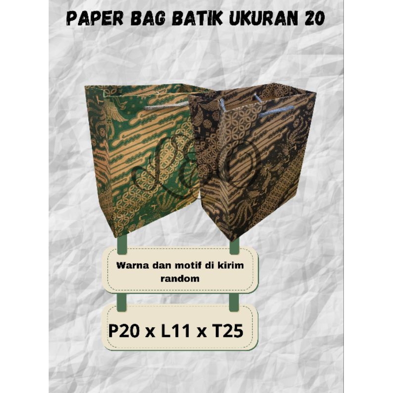 

PAPER BAG BATIK UKURAN 20X25 BERKUALITAS PREMIUM DAN SERBAGUNA KUALITAS TERBAIK UNTUK KADO PILIHAN TEPAT UNTUK HADIAH DAN ELEGAN UNTUK SOUVENIR PERNIKAHAN