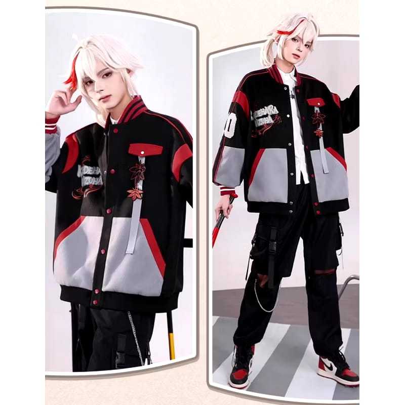 (PDS) KAZUHA KAEDERA GENSHIN IMPACT OVERSIZE JACKET CASUAL COSPLAYER HOODIE VARSITY