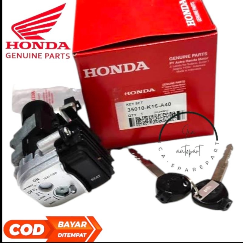 Kunci kontak set scoopy fi 2012 - 2015 ( stater kasar ) ring 14 TANPA REMOT ( K16 )