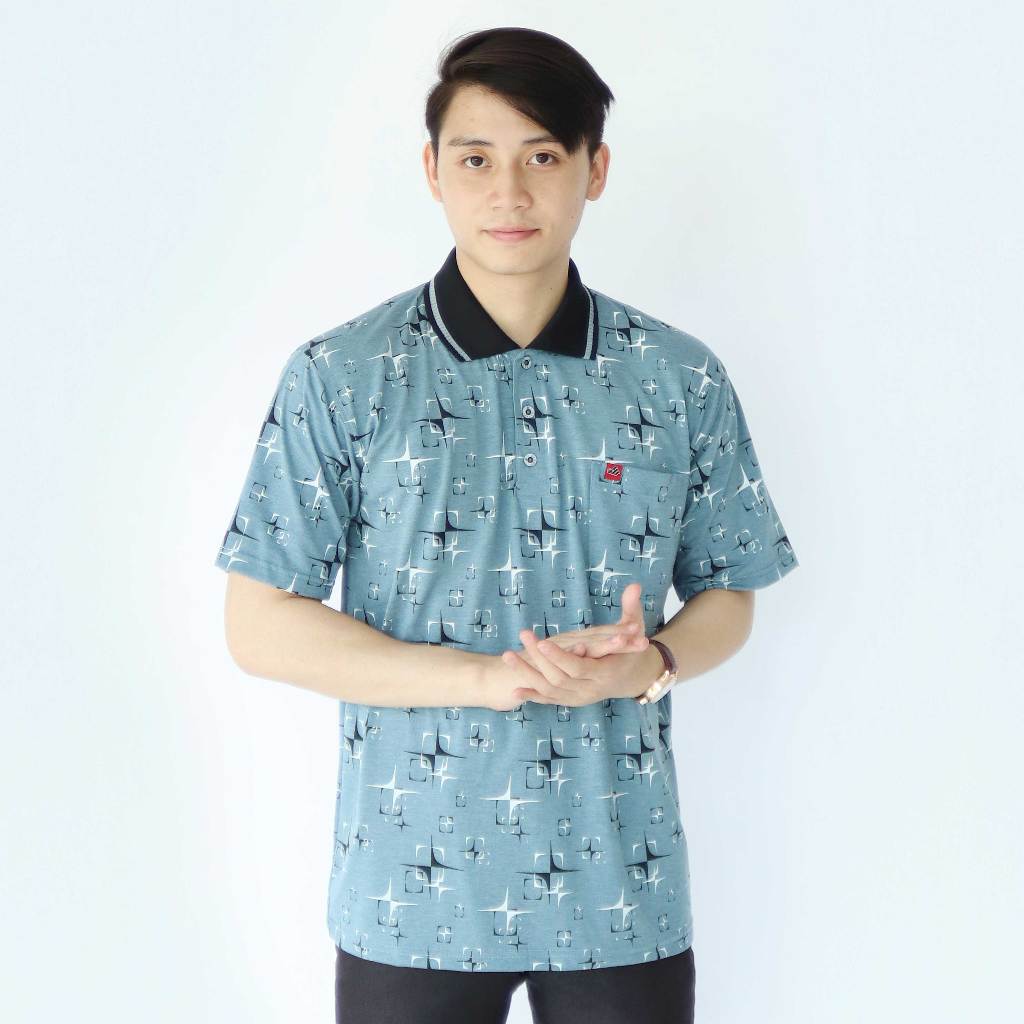 RJ6 Sc - Kaos Kerah Pria - Kaos Pria Saku Dewasa Motip Batik - Kaos Polo Shirt Corak Batik