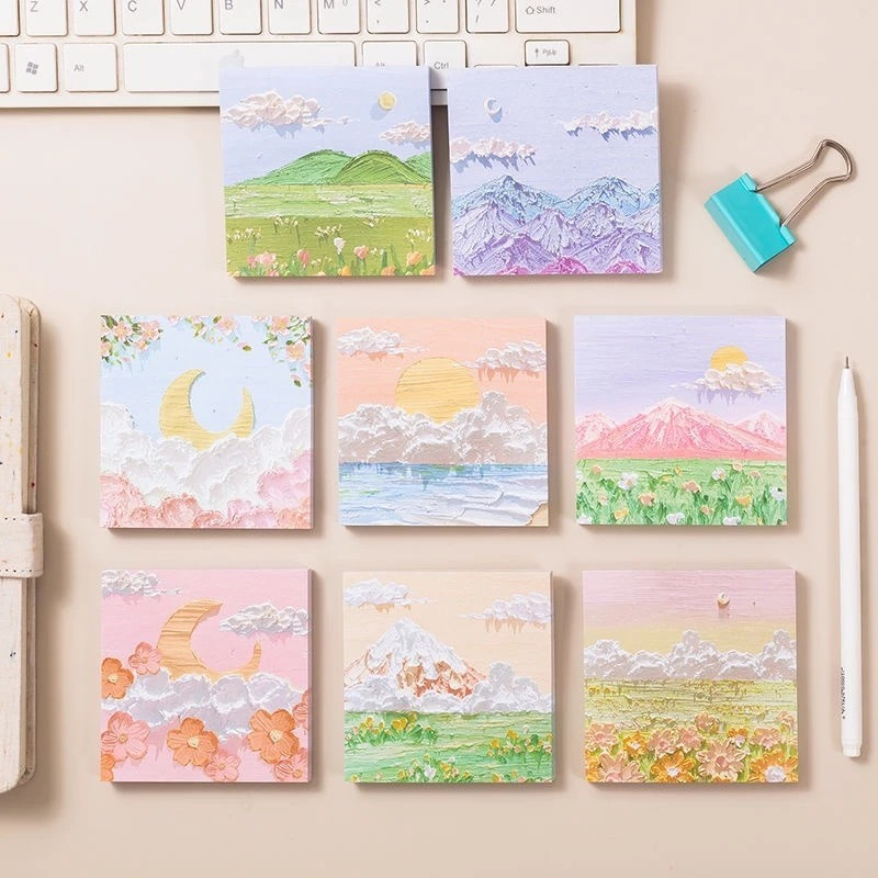 

SB 50 Lembar Memo Tempel ALAM Aesthetic Sticky Notes Motif/Memo Tempel Notes Pemandangan/Memopad lucu