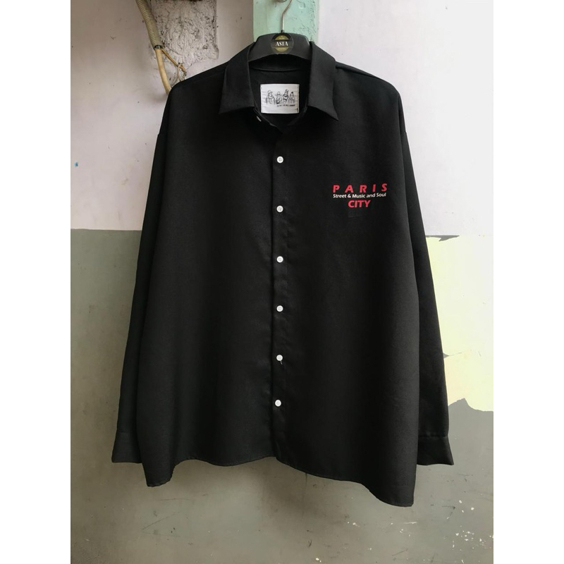 kemeja pria dongsin lengan panjang size 2XL preloved