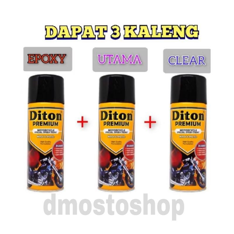 2. LINK 3 KALENG (1paket 3kaleng) cat semprot pilok pilox diton premium paketan alu silver 9613 pake