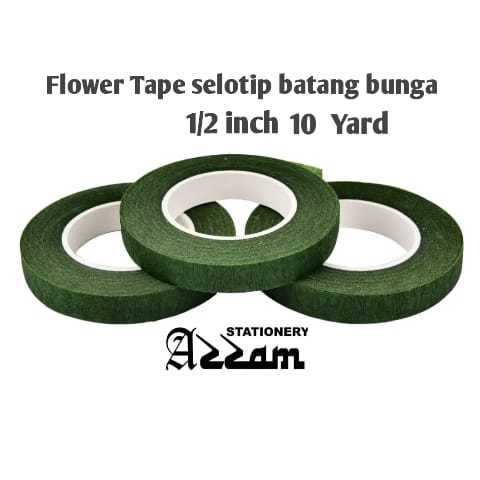 

Floral Tape Roll 10 yard / Selotip Daun Hijau / Flower Tape/ Solasi Bunga