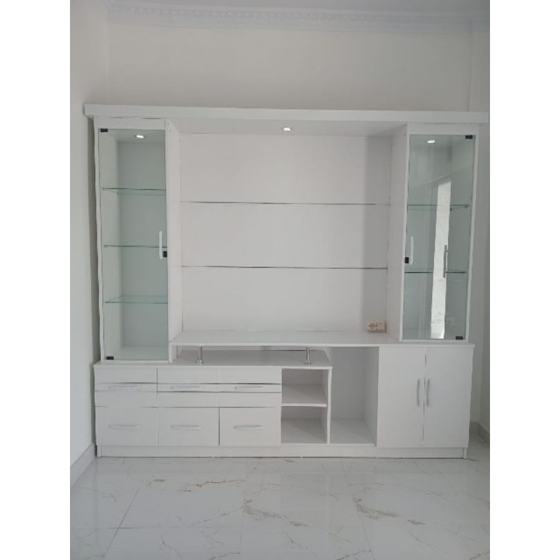 partisi tv jumbo mewah murah minimalis / bufet tv | lemari tv