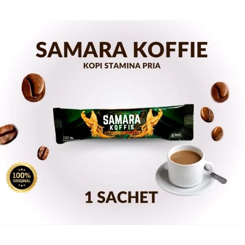 

SAMARA KOFFIE / Samara Kopi - Minuman Serbuk Kopi Dengan Gingseng (PerSachet)