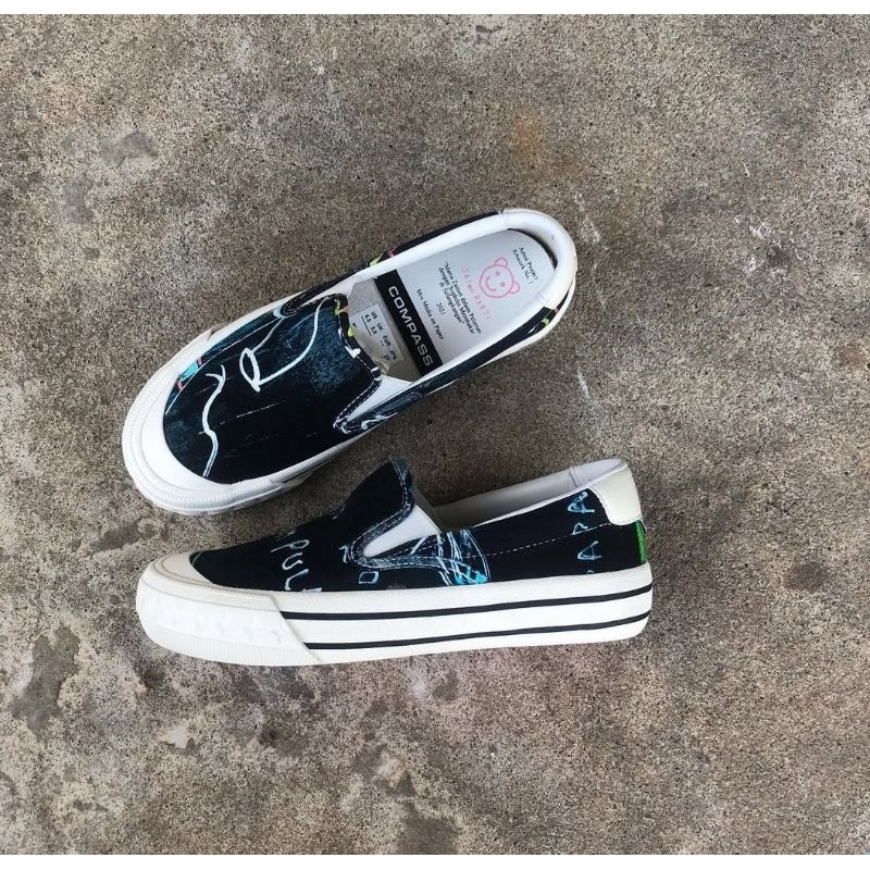 Compass x Jason Ranti art 1 size 38  || SEPATU SECOND BRAND ORIGINAL @Kakiku.SECONDTHRIFT