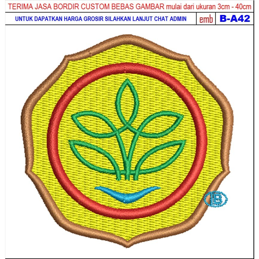 GIB PATCH BORDIR LOGO B-A42 KEMENTRIAN PERTANIAN PSP