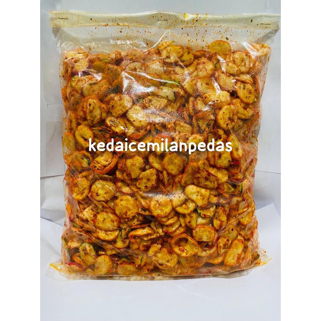 

seblak kering kerupuk bawang/kerupuk seblak ready varian rasa pedas daun jeruk/original daun jeruk kemasan 1kg 500gr 250gr 100gr