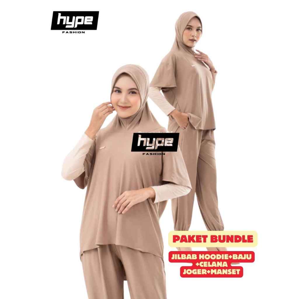 Baju Setelan Olahraga Neira Wanita Muslimah One Set Jilbab Premium Sport Women, Jersey Zoya, Nyaman 