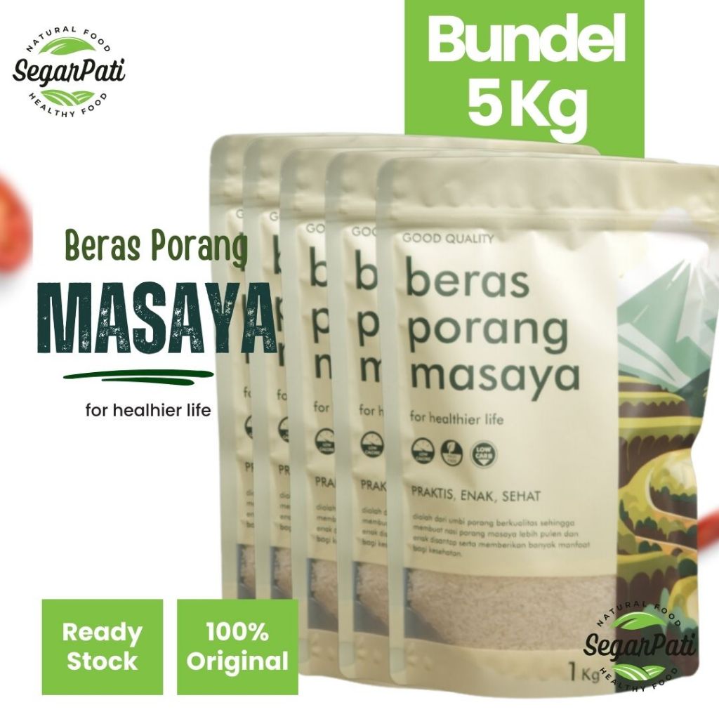 

PAKET BUNDLE 5 KG MASAYA BERAS PORANG - beras porang shirataki konjac diet health food