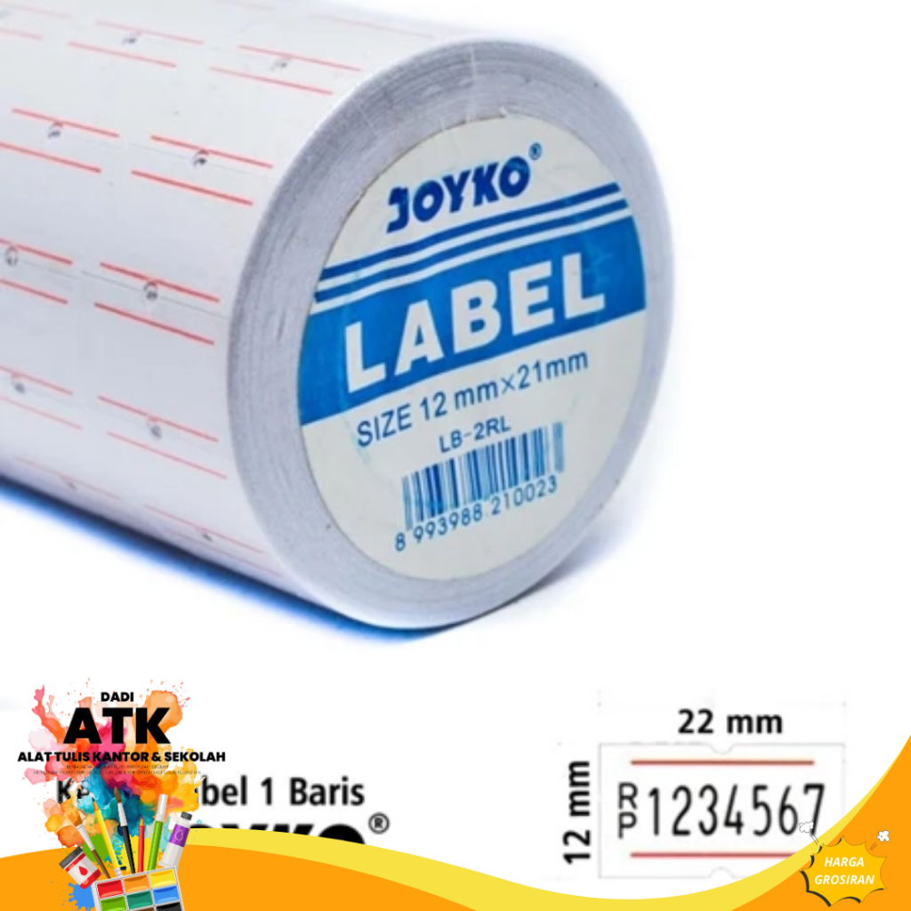 

Kertas Label Harga 1 Baris isi 10 Roll