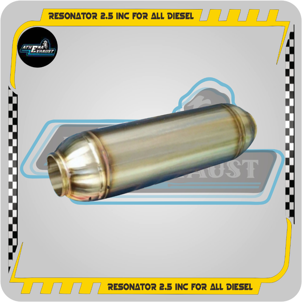 RESONATOR 2.5 INC FOR ALL DIESEL STAINLESS STEEL