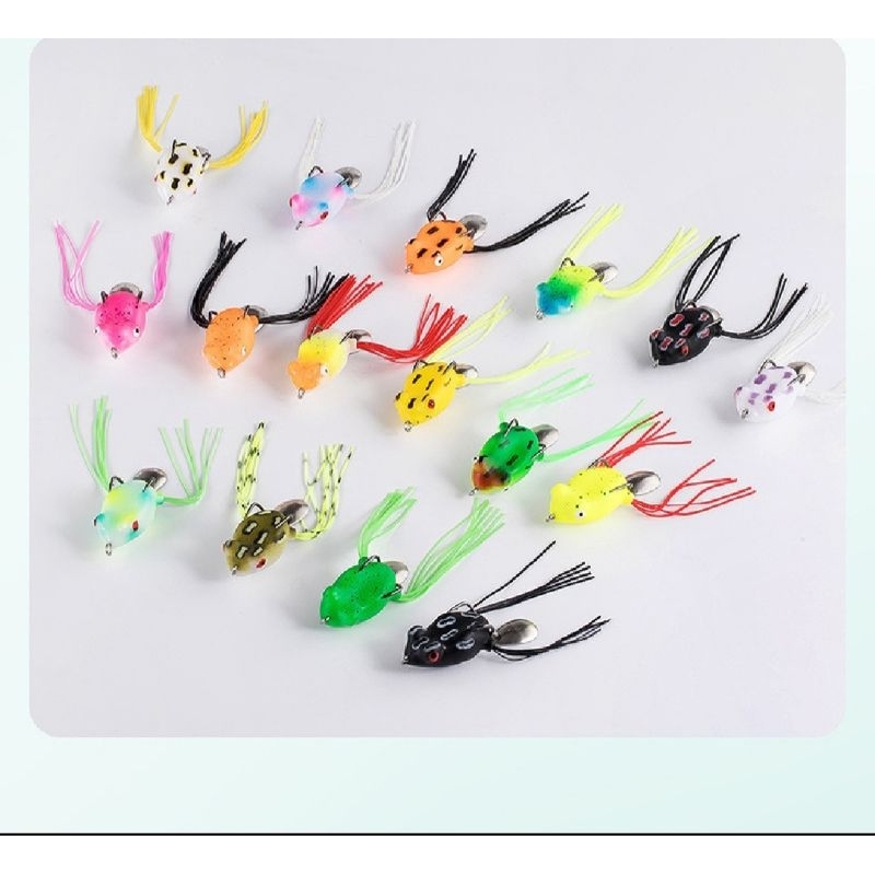 umpan casting thunder frog soft frog katak 3cm 4.2g umpan kodok tiruan umpan gabus toman umpan air t