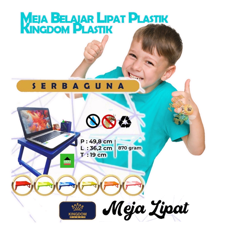 Meja Belajar Lipat Plastik Kingdom Plast