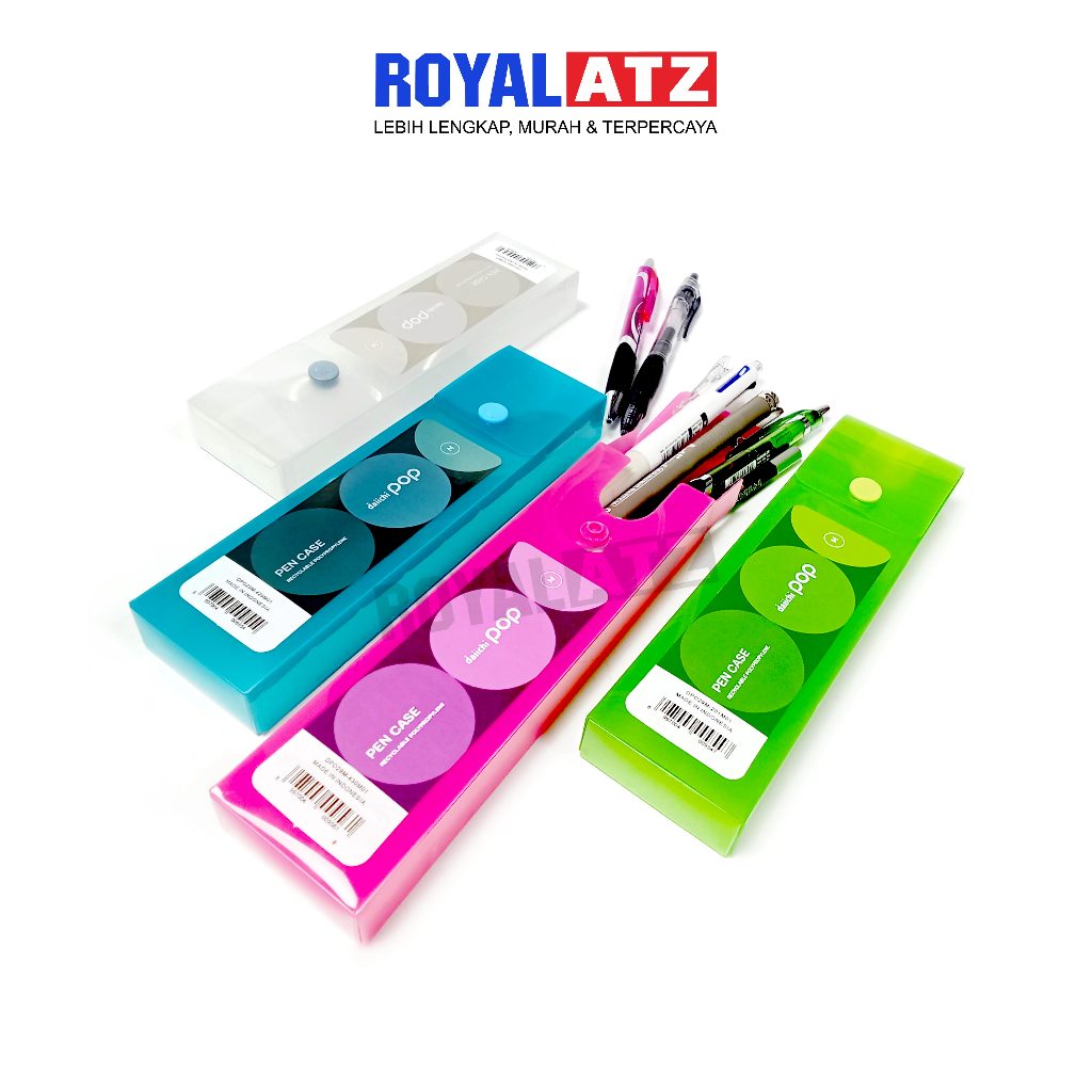 

Tempat Pensil / Kotak Pensil Kancing Bahan Plastik DAIICHI Pen Case