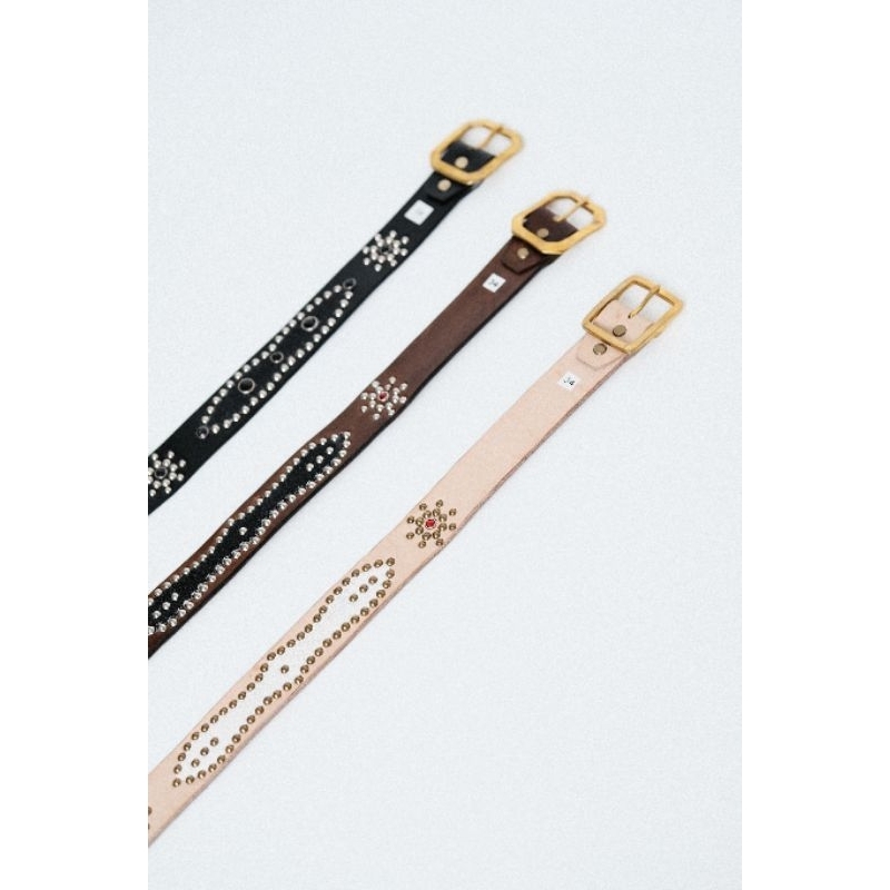 Belt cowboy Western  Molik Belt Leather with Studded Ikat pinggang
