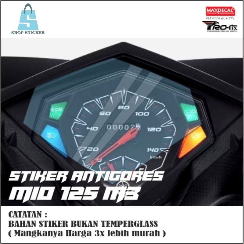 STIKER ANTIGORES SPEEDOMETER MIO 125 M3