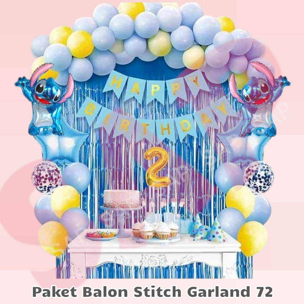 PAKET BALON STITCH GARLAND 72