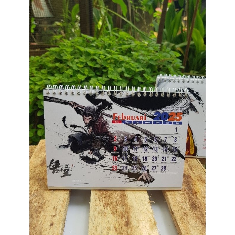 

kalender meja / duduk 2025 tahun ular edisi black myth wukong ink art series