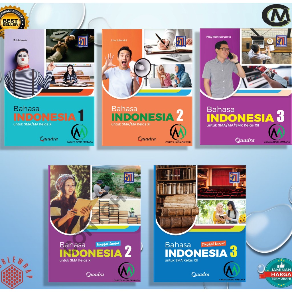[Penerbit Quadra] Bahasa Indonesia kelas 10, 11 & 12  kurikulum merdeka