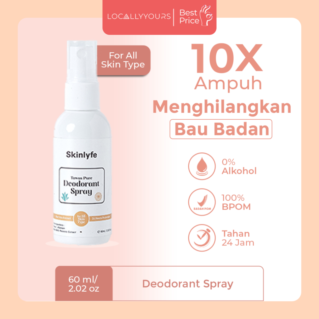 Skinlyfe - Penghilang Bau Ketiak untuk Perawatan Ketiak Hitam dan Bau - Tawas Batu Deodoran