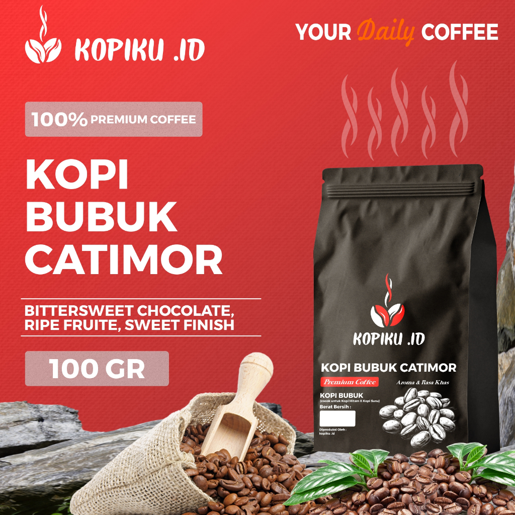 

Kopiku.id - Bubuk kopi Catimor Premium Coffee 100gr