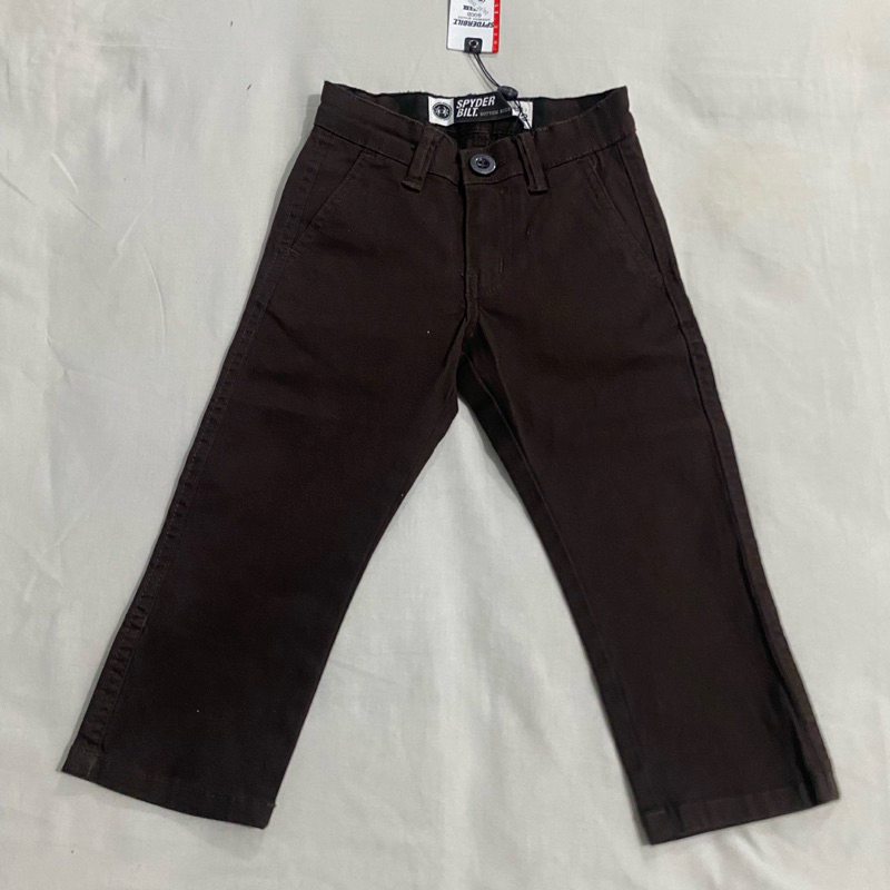 spyderbilt celana kids brown size 1-2year