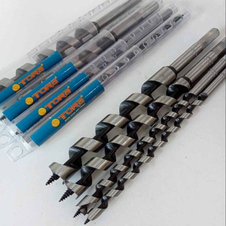 Mata Bor Kayu Jati 6mm 8mm 10mm 12mm 16mm 19mm / Wood Auger Bit Spiral Mata Bor Kayu Spiral Panjang