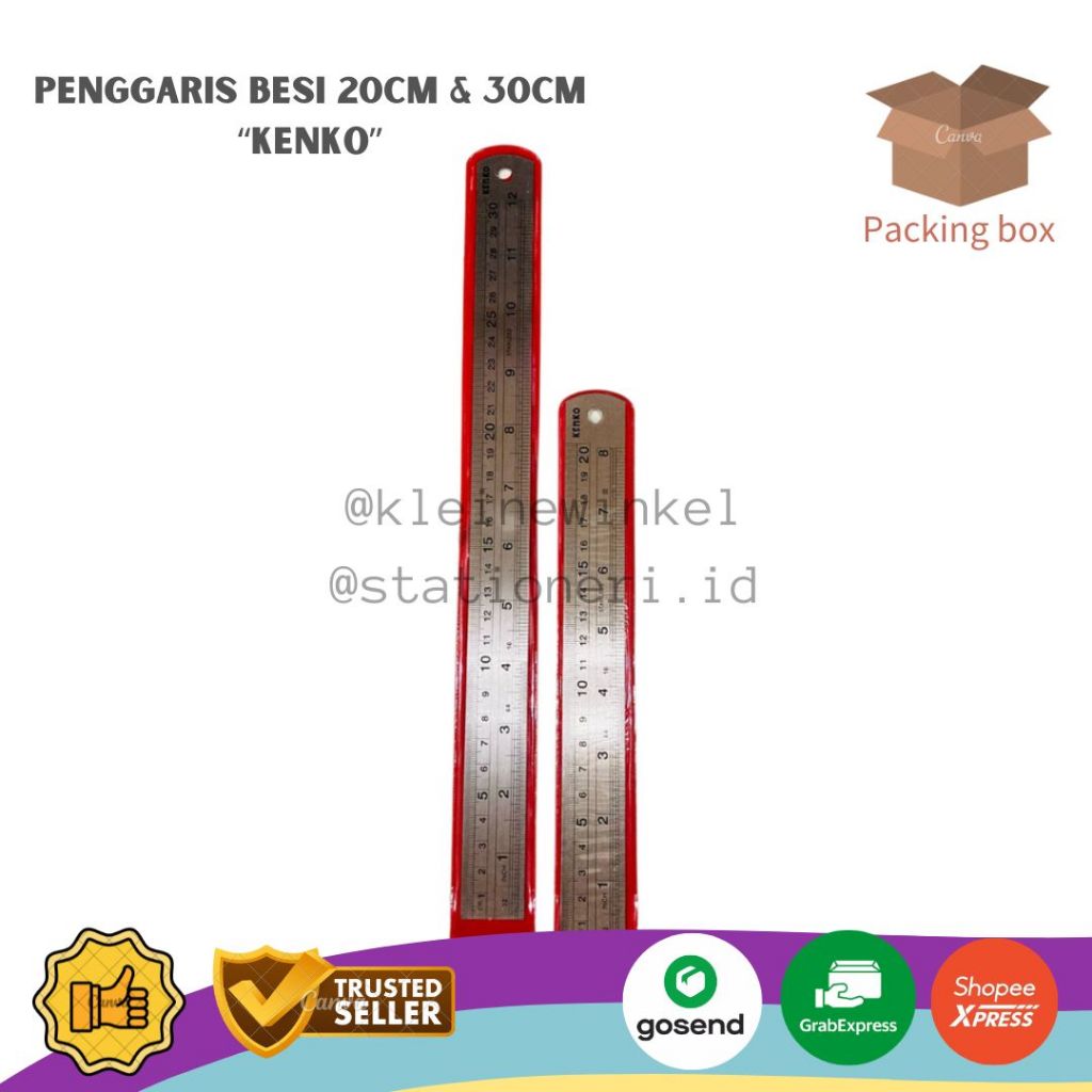 

Penggaris Besi KENKO 20cm & 30cm [ 1 PCS ]