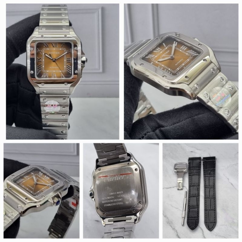 JAM TANGAN COWOK/CEWEK CARTIER SANTOS BV AUTOMATIC SWISS CLONE 1.1