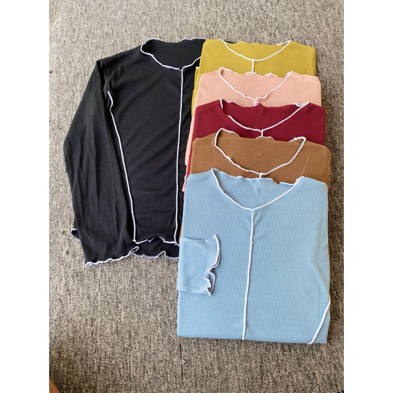 KAOS NECI PECAH POLA CROP / ATASAN WANITA CROP KEKINIAN / KAOS NECI PECAH POLA