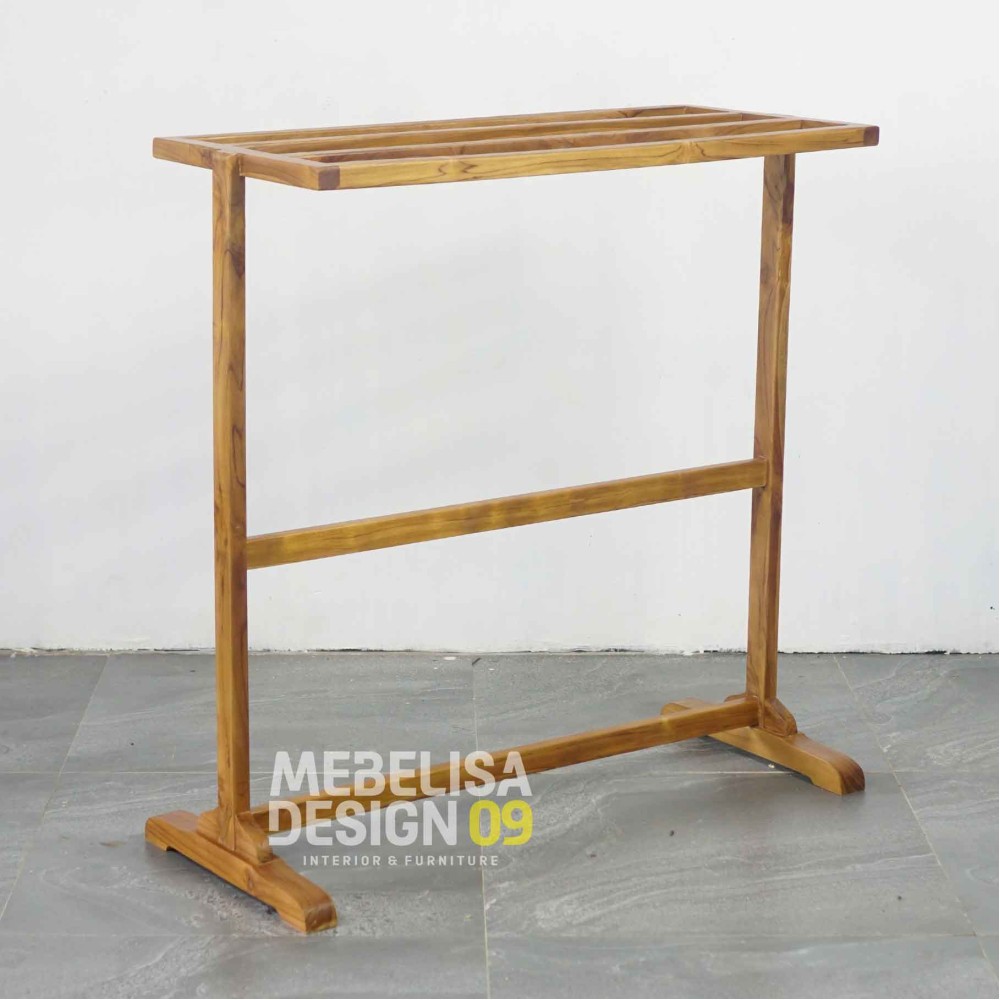 Rak Jemuran Handuk dan Baju Minimalis Kayu Jati