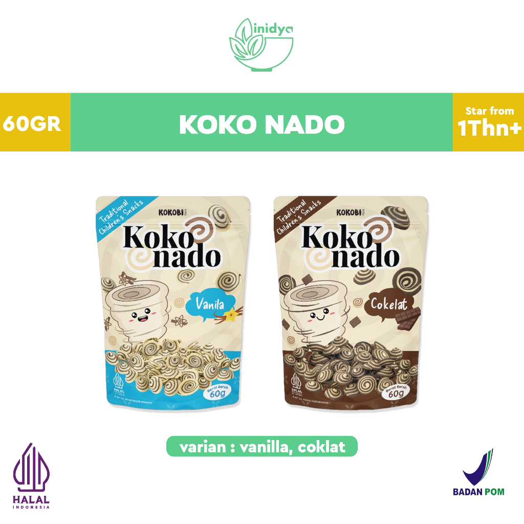 

KOKOBI KOKONADO 60gr - Snack Sehat Snack Anak Cemilan Anak Kuping Gajah Cemilan Sehat Anak Bayi