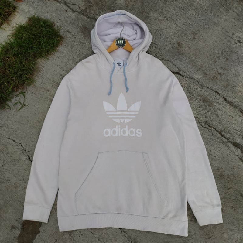 HOODIE ADIDAS BIG LOGO BIRU MUDA